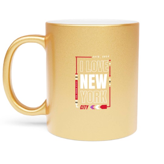 T ShirtI love new york Metallic Mugs