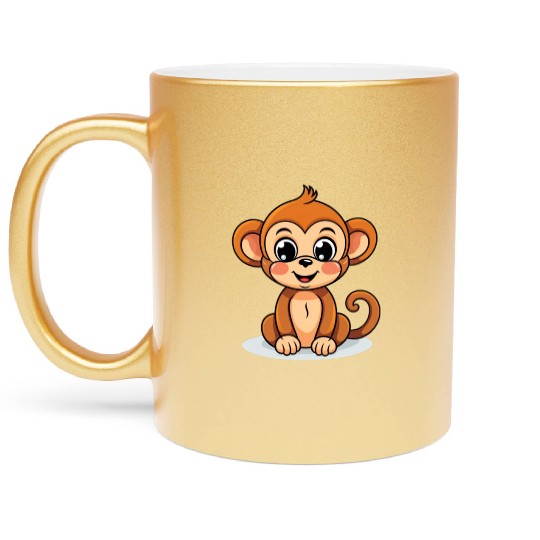 Cute Monkey for Kids for a Kid Metallic Mugs