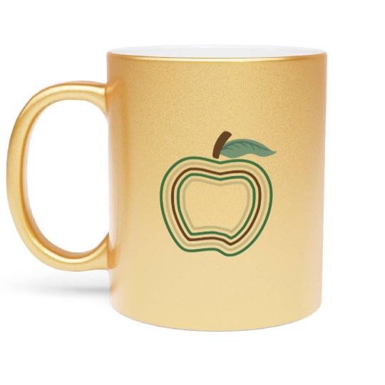 School Metallic Mugs, Camo Apple First Day Of School Metallic Mugs,