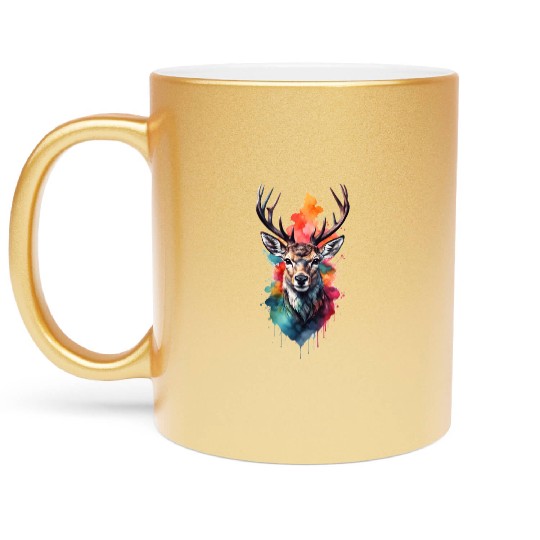 Colorful Swamp Deer Metallic Mugs