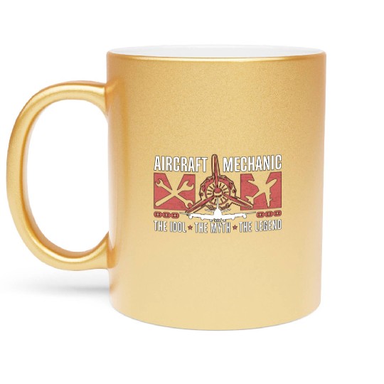 Aircraft Mechanic Mom The Idol Airplane Engineer Metallic Mugs