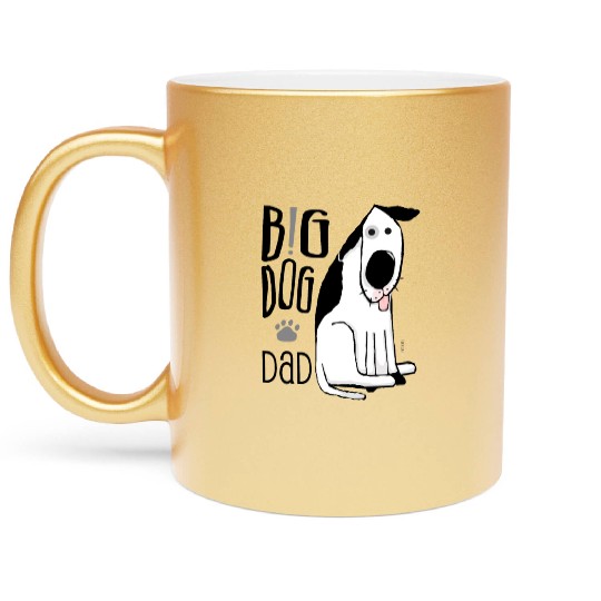 Big Dog Dad Metallic Mugs