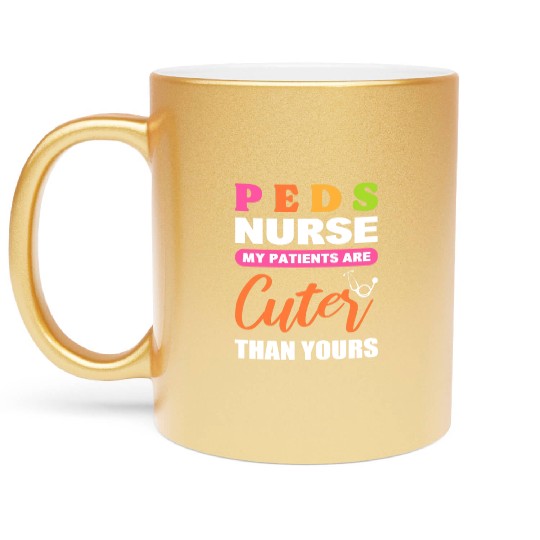 PEDS Nurse NCA Gift Metallic Mugs