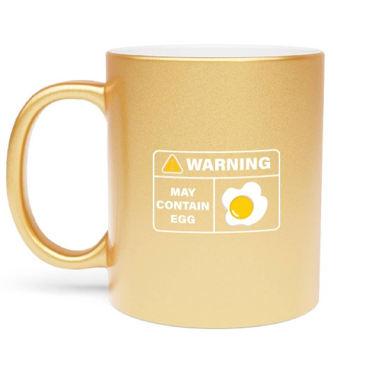 Fried Egg Lover Funny Foodie Metallic Mugs