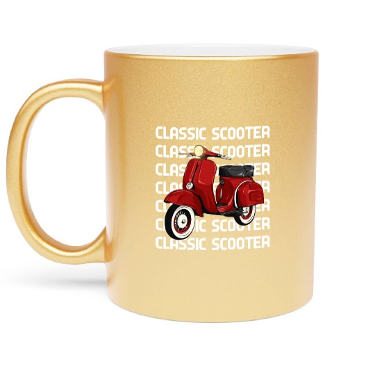 Vespa Classic Scooter Metallic Mugs