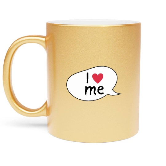 I love me affirmation Metallic Mugs