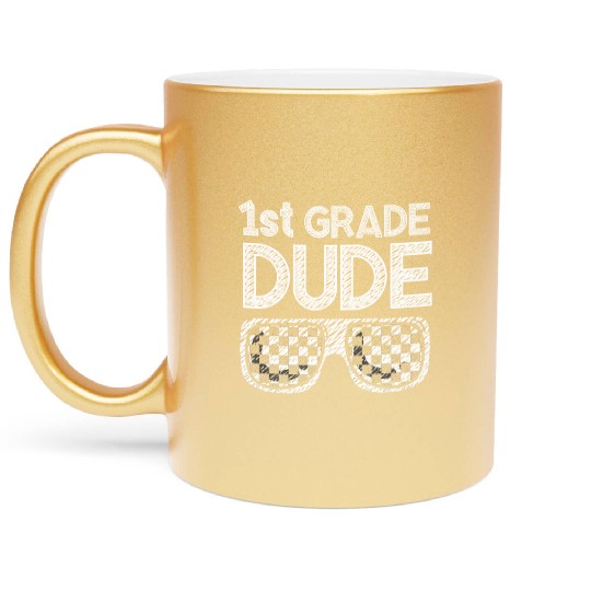 Kindergarten Teacher Funny Student 1st Graduation Metallic Mugs