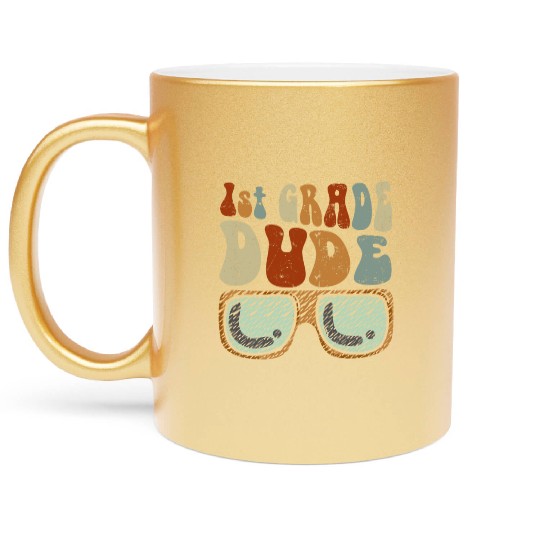 Kindergarten Teacher Funny Student 1st Graduation Metallic Mugs