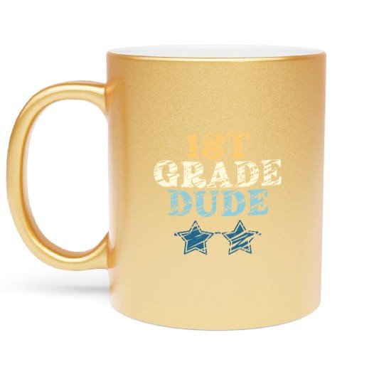 Kindergarten Teacher Funny Student 1st Graduation Metallic Mugs
