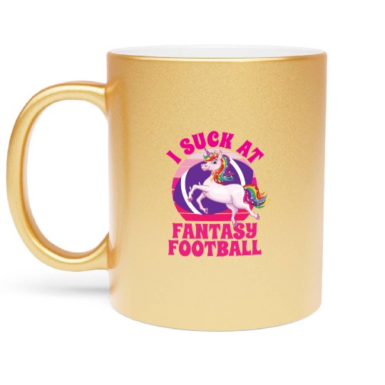 I Suck At Fantasy Football Metallic Mugs