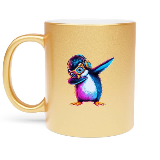 Dabbing Penguin - Hilarious Metallic Mugs for Dab Enthusiast