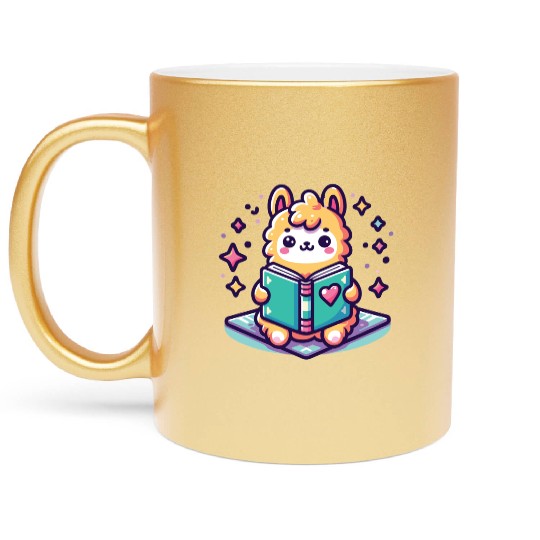 Little Cute Llama Metallic Mugs