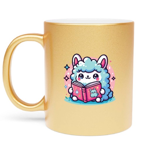 Little Cute Llama Metallic Mugs