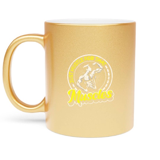 Fitness Instructor Workout Muscle Building Metallic Mugs