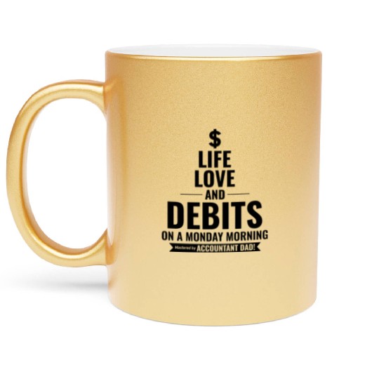 Number Cruncher Dad: Hilarious Accountant Father Metallic Mugs