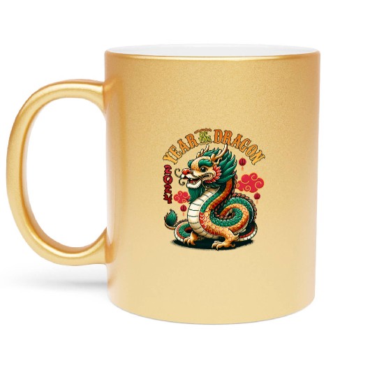Dragon Year 2024 Embrace Lunar New Year Prosperity Metallic Mugs