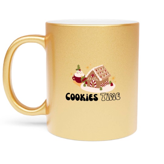 Sweet Indulgence" Cookie Design Metallic Mugs