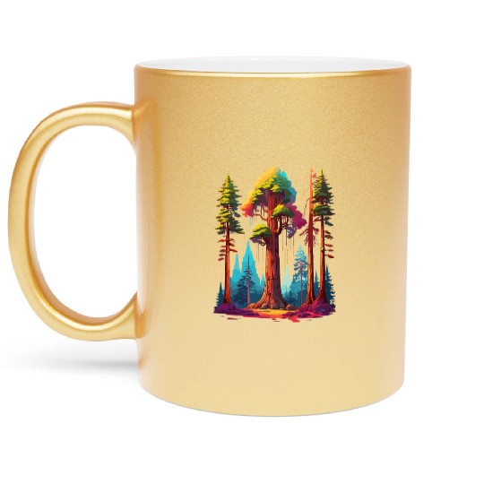 Redwood Forest - For Nature Lovers Metallic Mugs