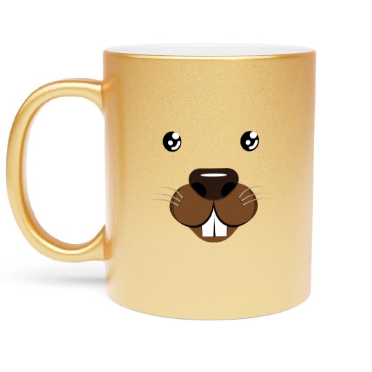Groundhog Face Rodent Groundhog Day Metallic Mugs