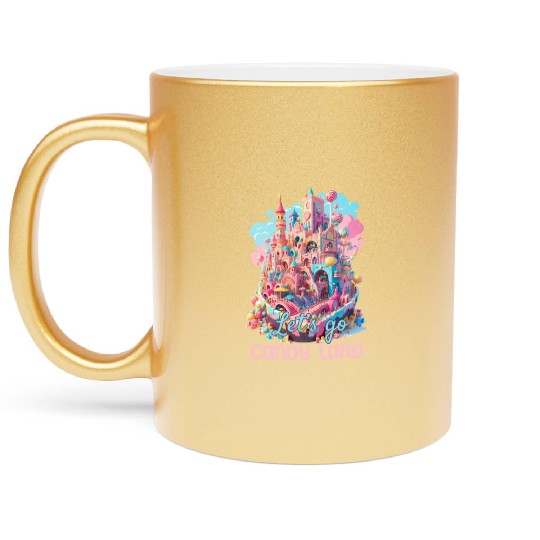 Let's Go Candy Land Graphic Metallic Mugs