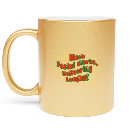 Black Postal Clerks Delivering Laughs! Metallic Mugs