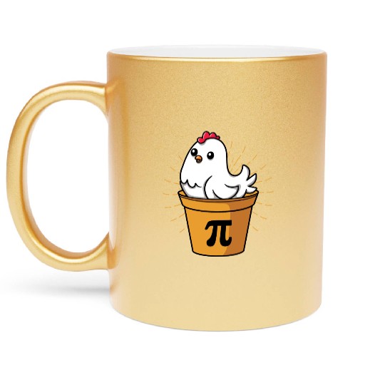Chicken Pot Pie Funny Pi Day Math Equations Metallic Mugs