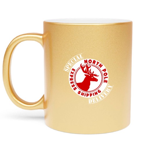 NORTH POLE SPECIAL DELIVERY Metallic Mugs