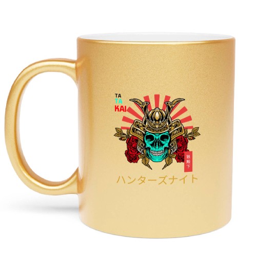 Samurai Skull Metallic Mugs