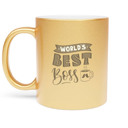 world's best boss Metallic Mugs