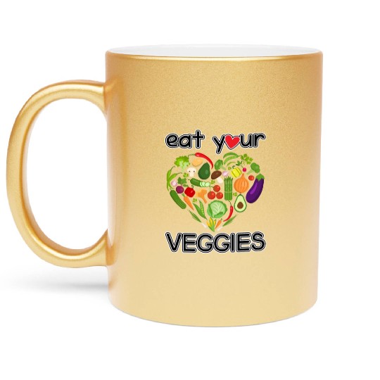 eat your veggies Metallic Mugs