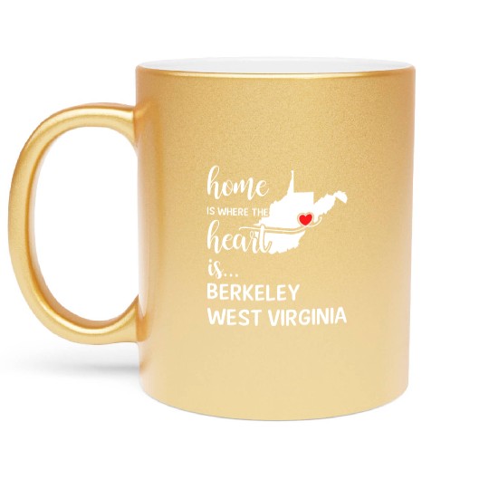 Berkeley County West Virginia Is Where My Heart Is Metallic Mugs