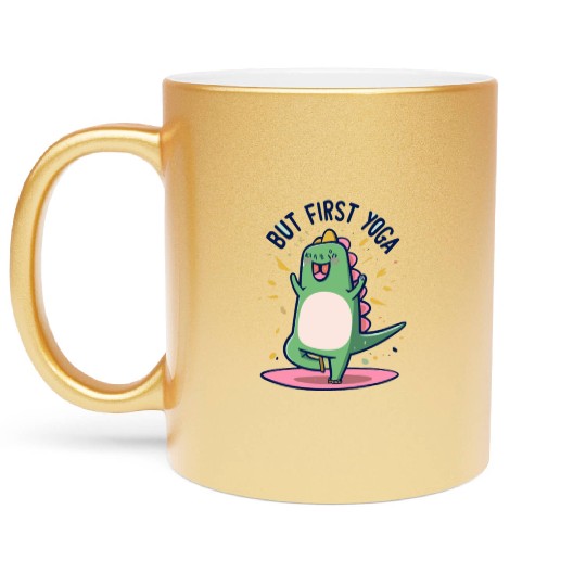 BUT FIRST YOGA Metallic Mugs