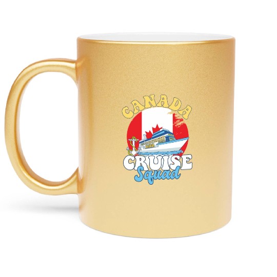 Canada Cruise Squad Family Vacation Trip Metallic Mugs