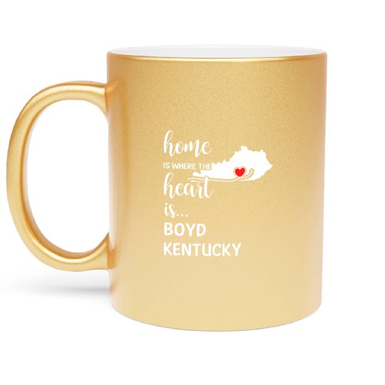 Boyd County Kentucky Is Where My Heart Is Gift Metallic Mugs