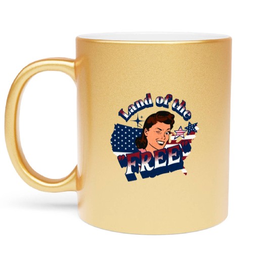Land of the "Free" Metallic Mugs