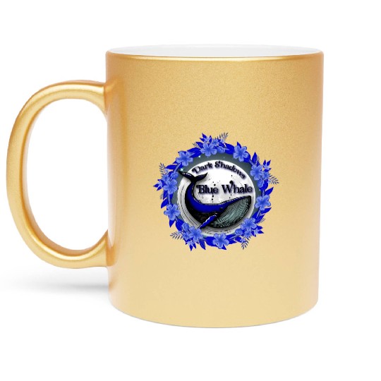 Dark Shadows Blue Whale Metallic Mugs