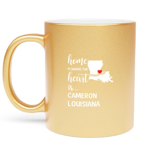 Cameron County Louisiana Is Where My Heart Is Gift Metallic Mugs