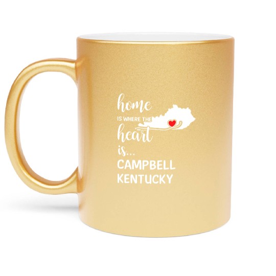 Campbell County Kentucky Is Where My Heart Is Gift Metallic Mugs