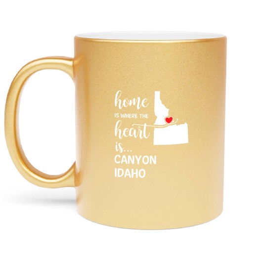 Canyon County Idaho Is Where My Heart Is Cool Gift Metallic Mugs
