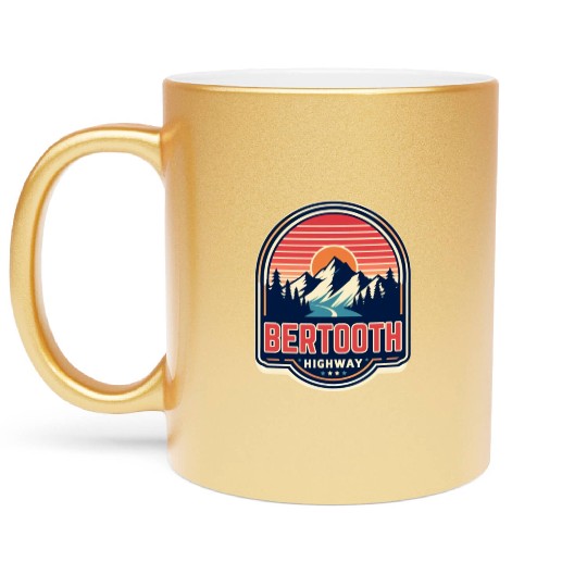 Beartooth Highway US 212 Metallic Mugs