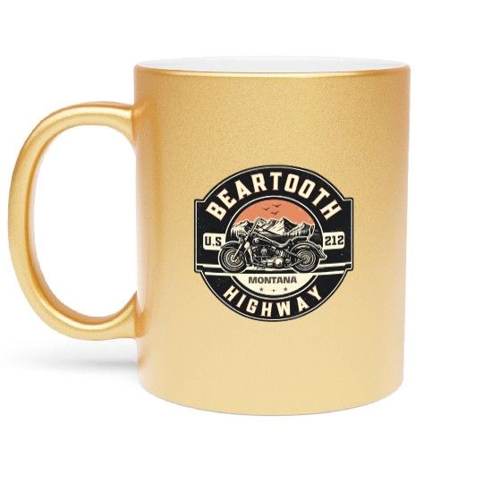 Beartooth Highway US 212 Metallic Mugs