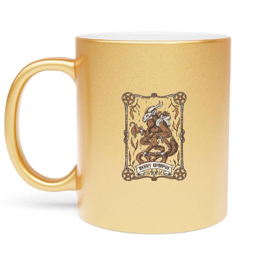 Merry krampus Metallic Mugs