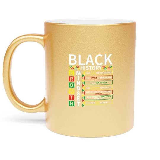 Growth Mindset Definition Black History Month Metallic Mugs