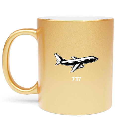 B737 Aircraft Airline Metallic Mugs