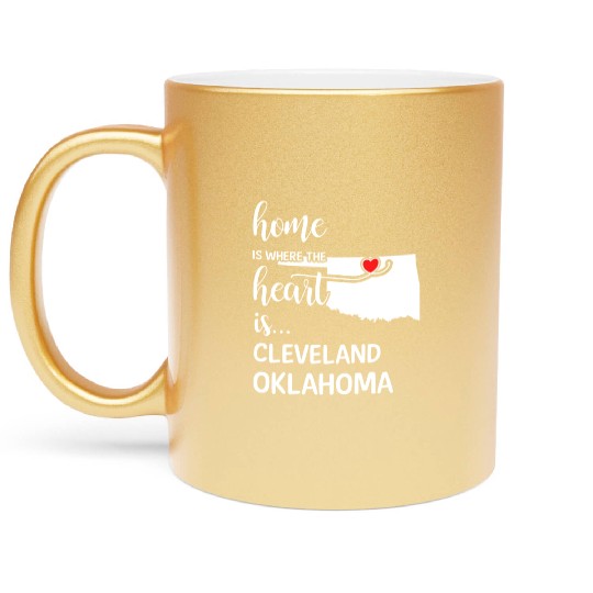Cleveland County Oklahoma Is Where My Heart Is Metallic Mugs