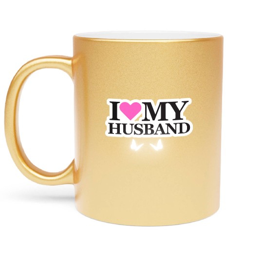 I love my husband Metallic Mugs