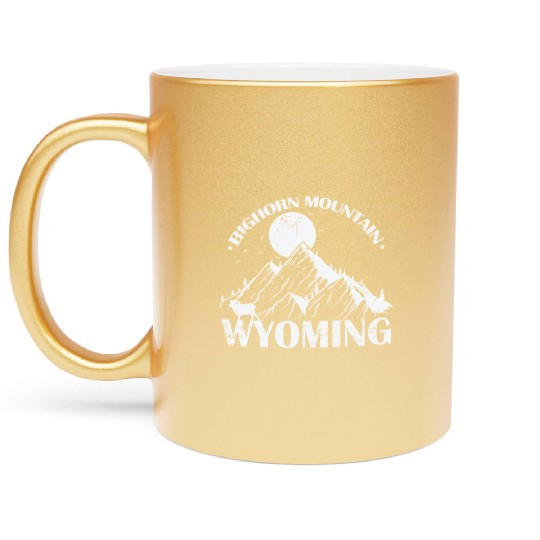Bighorn Mountain Wyoming Montana USA Metallic Mugs
