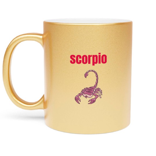 Scorpio Zodiac Sign, Astrology, Horoscope Metallic Mugs