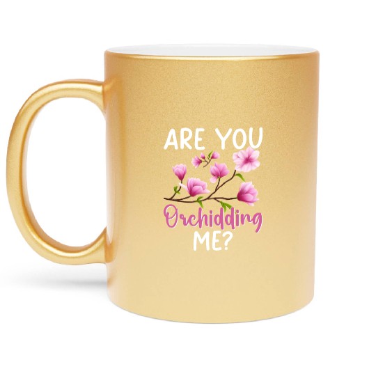 Funny Houseplant Orchid Gardening Metallic Mugs