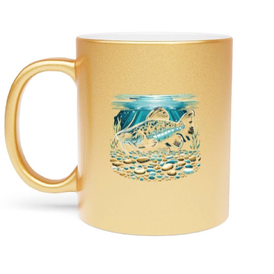 Corydoras Catfish Fish Lover Freshwater Aquarium Metallic Mugs